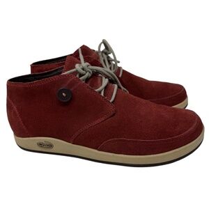 Chaco Belle Chukka Boots Natural Suede Leather Rust Red Color Ladies Size 9